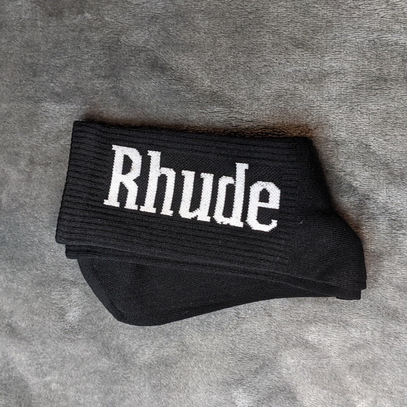 RHUDE black and white casual tube socks - Picture 8 of 10